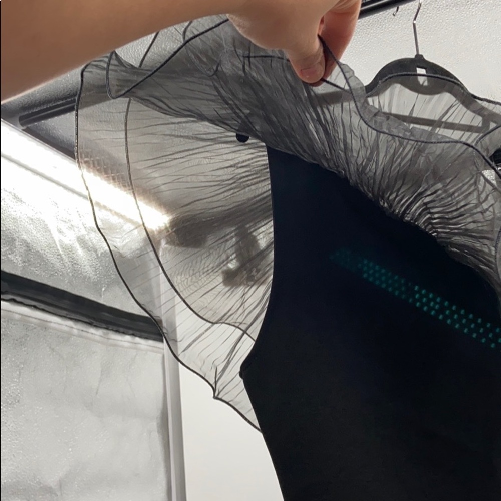 Zara organza asymmetrical black mini dress - Picture 11 of 16